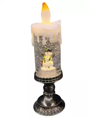 Музыкальный светильник-свеча "Снеговик" LZ02, 33 см